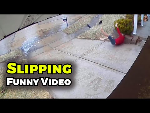 Human Loses Shoes Slipping Funny Video#funny #comedy