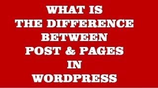 difference between post and pages in wordpress ( wordpress tutorial-7)
