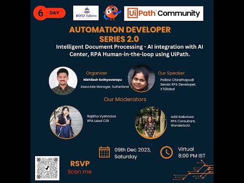 Automation Developer Series 2.0 | Day 5 | UiPath DU | Women in Automation | Pallavi Chirathapudi