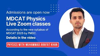 MDCAT Physics Live Zoom classes || According to the new MDCAT syllabus 2025 || Admissions are open