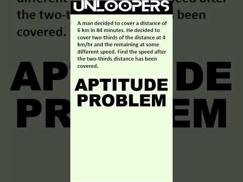 APTITUDE TRICK ON SPEED PROBLEM  #maths #aptitudequestions #tricksandsolutions #aptitudetest