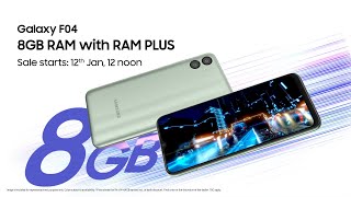 The all new Galaxy F04 | F 4 Fast with 8GB RAM | Samsung