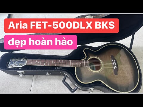 Đàn guitar Aria FET-500DLX BKS đẹp hoàn hảo. Giá: 6 triệu. guitar aria 0936057750