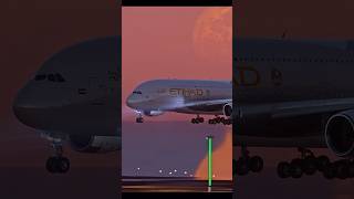 Etihad A380 Landing in Doha 🌆🛬 | The Superjumbo Touches Down!#shorts #aviation #airboss_83
