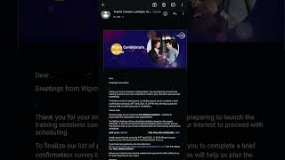 Wipro Pre Skill Training Survey Mail #wipro #2025 #wiprowilp #corporate #corporatelife #job #bgv