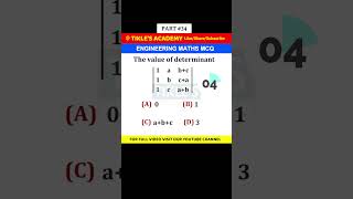 ENGINEERING MATHS MCQ 34 #shorts #engineeringmathematics #tiklesacademy