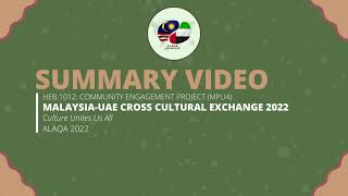 UTP MPU4 BATCH 18 SEPTEMBER 2022 - MALAYSIA & UAE CROSS CULTURAL EXCHANGE 2022