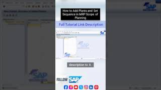 Master SAP FICO -How to Add Plants in MRP - SAPPP - #SAP Free Course #saptraining #hana #erp #shorts