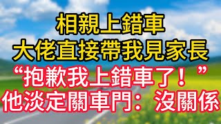 相親上錯車，豪門繼承人直接帶我見家長。“抱歉我上錯車了！”他淡定關車門：我知道！#故事#言情小說#一口氣看完#爽文
