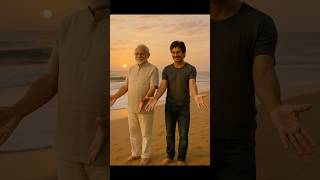 Modi & SRK at Juhu beech #short #short #aishorts #modi #srk #shahrukh #modiji #trending #viralvideo