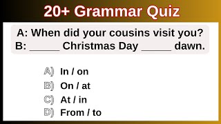 Prepositions | Fun Grammar Quiz: Test Your English Knowledge Today! #grammarquiz #englishquiz