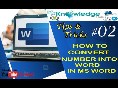 How to Convert Number into words in ms Word | How to Convert Number to words in ms Word | Word Tips