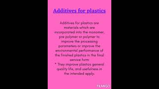 What is additives for plastics?