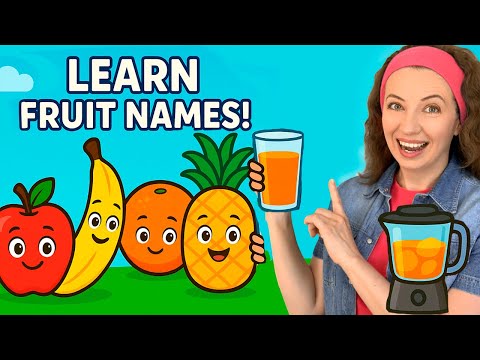 Apple, Orange & Strawberry - Fruit Names in English 🍎 Learn To Talk - Toddler Learning Video