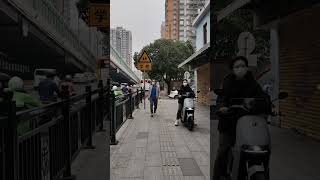 广州实拍，周二早高峰上班路。午休吃饭，无人餐厅恢复堂食后，真热闹。 video 20230207 081710