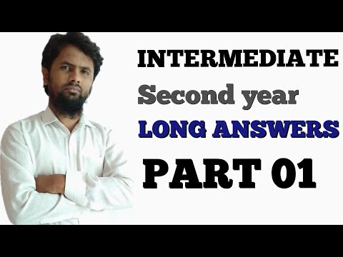 Second year long answers PART 01