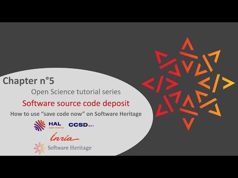 Chapter 5: How to use “save code now” on SWH and how to choose a SWHID for HAL