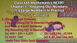 Class6thMathematicsNCERT | 1.3 Large Numbers In Practice | Exercise 1.3 | Q.No 2