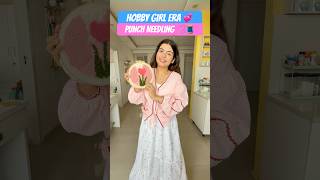 Hobby Girl Era🌸💞Punch Needle Embroidery 🧵 🪡DIY Activity #youtubeshorts #shorts #diy #hobby