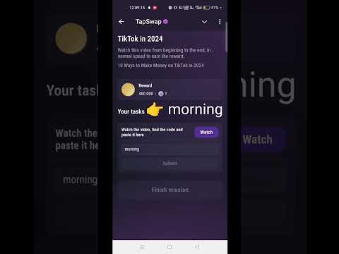 TikTok in 2024 Tapswap Code. #tapswapdailycode #crypto