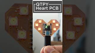 NeoPixel LED badge using #adafruit QTPY dev board! https://learn.adafruit.com/qtpy-heart-pcb