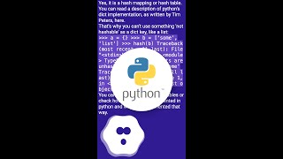 Is a Python dictionary an example of a hash table? #shorts
