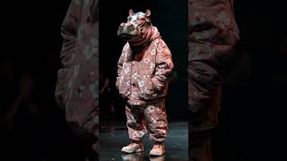 動物ファッションショー (5)#japan #ai #aianimation  #catwalk  #catwalker  #aianime  #viral  #animals   #fashion