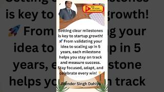 Setting clear milestones is key to startup growth! 🚀 #shorts #motivation #youtubeshorts