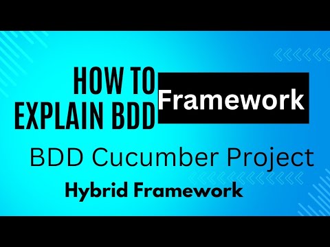 How to Explain BDD Cucumber Framework | Selenium | BDD Cucumber
