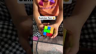 Summer fun timepaas . #summer #learnnewskill #learning #ruhika #cubic #cubing