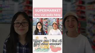 KHU VỰC QUẦY HÀNG trong siêu thị // Supermarket English Vocabulary | Tiếng Anh đời sống #shorts