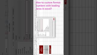 How to format numbers with leading zeros in excel? #excelshorts #exceltech #excelvideos