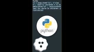 How to find children of nodes using BeautifulSoup #shorts