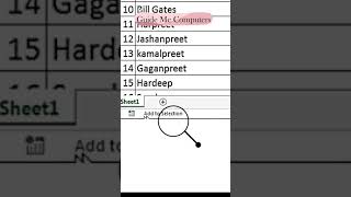 #Shorts || Multiple Selection With Shortcut Key- Excel Trips and Tricks || #excelshort