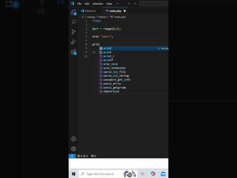 range() function in php #shorts #coding #array #viralshorts
