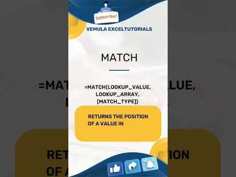 MATCH formula Top 100 Excel formulas #msexcel #exceltutorials #exceltips #trending #excelformulas