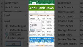Quickly Add Blank Rows In Excel