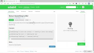 C++ Tutorial for Beginners - Edabit - Return Something to Me!