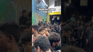 BARGAH HAZRATH AE ABBAS HYDERABAD 8 Moharam #huxxainofficial #shia #hazratabbas #sahra #shiastatus