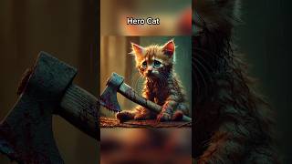 The kitten used all his courage to repay the favor. #catlover #cutecat