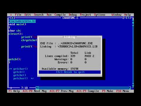 Character input output functions in C language