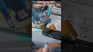 Samsung M01 Qualcomm ISP With New eMMC Booster PCB #flash64 #F64 #thefonefix