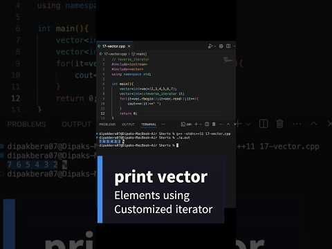 Print Vector in Reverse Order Using reverse_iterator | Quick C++ Guide #programming