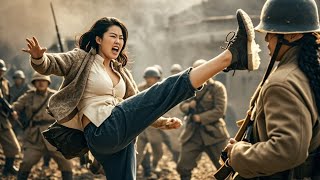 日軍欺負美女學生，不料其竟是美女特工，下一秒將日軍一槍爆頭！