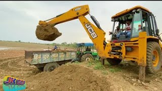JCB 3dx Eco working with Kubota tractor | John Deere 5310 | Sonalika | Swaraj 855 | Mahindra Tractor