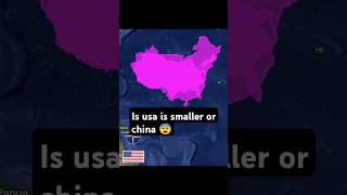 Usa🇺🇲🆚china🇨🇳||SIZE COMPARISON #viralshorts #map #geography #world #subscribe