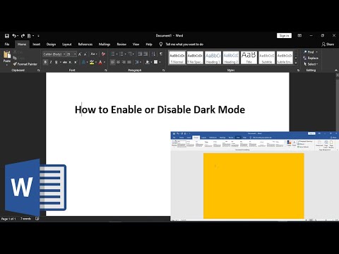 How to Enable or Disable Dark Mode in Word |