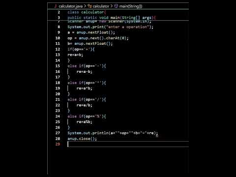 CALCULATOR USING JAVA  #coding #javaprogramming  #javatutorial