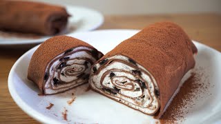 No Baked Crepe Roll Cake | Towel Roll Cake | 毛巾卷蛋糕