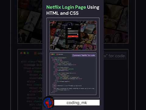 Netflix Login Page Using HTML and CSS